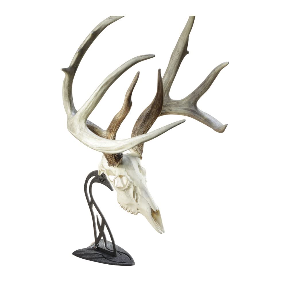 Skull Hooker Table Hooker Powder Coated Steel Trophy Mount - Perfect Kit for Table Display of Taxidermy Deer Antlers and Other Skulls - Available in Graphite Black and Robust Brown