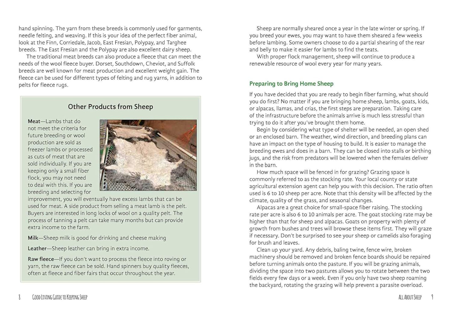 The Good Living Guide to Keeping Sheep and Other Fiber Animals: Housing, Feeding, Shearing, Spinning, Dyeing, and More